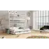 Buy Wooden Bunk Bed Klara with Trundle and Storage, Colour: White Matt, Mattresses: Without Mattresses from Furnituretta