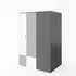Buy Pok PO-00 Walk-In Wardrobe, Colour: Graphite, Side: Left, Item Width: 130 from Furnituretta