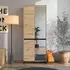 Buy Thong Oak Effect Tall Shoe Cabinet | Half‑Mirrored 40 Pair Storage, Colour: Oak from Furnituretta