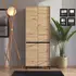 Buy Thong Oak Effect Tall Shoe Cabinet | 40‑Pair Shoe Storage, Colour: Oak from Furnituretta