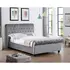 Buy Casablanca (Serenity) Velvet King Size Bed Silver, Size: King Size, Colour: Silver, Mattresses: Without Mattress from Furnituretta
