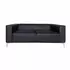 Buy Toscana Black PU 2 Seater Sofa with Chrome Modern Legs, Colour: Black from Furnituretta