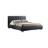 Buy Braunston Upholstered Bed Frame &ndash; Modern Fabric Bed with Slatted Base, Colour: Grey, Bed Size: Double (4ft6), Item Width: 152 from Furnituretta