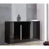 Buy Dunbar Sideboard Cabinet 2 Door & 4 Drawer Black High Gloss and Grey, Colour: Black from Furnituretta