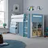 Buy Lacy Storage Mid Sleeper Bed &ndash; Single 3ft with Drawers, Cupboard & Shelves, Colour: Blue, Bed Size: Single (3ft), Item Width: 112.6 from Furnituretta