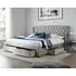 Buy Newton Grey Velvet 4 Drawer Storage Bed King Size, Size: King (5ft), Colour: Grey, Item Width: 189 from Furnituretta