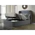 Buy Warwick Grey Velvet Ottoman Bed King Size – Gas Lift Storage Frame with Winged Headboard, Size: King (5ft), Colour: Grey, Item Width: 160 from Furnituretta