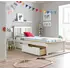 Buy Chester White Bed &ndash; Oak & White Kids Bed Frame with Optional Storage Drawers, Colour: White, Bed Size: Single (3ft), Item Width: 103.8 from Furnituretta
