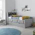 Buy Veera Storage Guest Bed | Shelving Headboard & Drawers | Multiple Colours, Colour: Grey, Bed Size: Single (3ft), Item Width: 101.5 from Furnituretta
