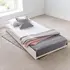 Buy Tyler Trundle &ndash; Single 3ft Pull‑Out Bed with Solid Wooden Slats (White & Grey), Colour: White, Bed Size: Single (3ft), Item Width: 93 from Furnituretta