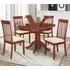Buy Leicester Dining Set with 4 Chairs Mahogany, Colour: Mahogany from Furnituretta