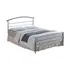 Buy Brennington Metal Bed Frame – Silver Modern Bed with Sprung Slatted Base, Colour: Silver, Bed Size: Double (4ft6), Item Width: 145.5 from Furnituretta
