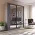 Buy Arti AR-03 Sliding Door Wardrobe Grey Matt 181cm, Colour: Grey Matt, Item Width: 181 from Furnituretta
