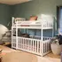 Buy Cris Wooden Bunk Bed with Cot – White Matt, Colour: White Matt, Mattresses: Without Mattresses from Furnituretta