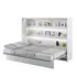 Buy BC-04 Horizontal Wall Bed – White Matt 140cm | Fold-Away Bed with Shelves & Soft-Close System, Size: 140 x 200cm, Colour: White Matt from Furnituretta