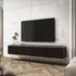 Buy Oro Floating TV Cabinet – Black 175cm | Sleek Wall-Mounted Media Storage, Colour: Black, Item Width: 175 from Furnituretta