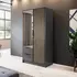 Buy Nelly Hinged Door Mirror Wardrobe 105cm Graphite, Colour: Graphite, Item Width: 105 from Furnituretta