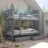 Buy Wooden Bunk Bed Nemo with Storage Grey Matt, Colour: Grey Matt, Mattresses: Without Mattresses from Furnituretta