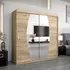 Buy Elypse Sliding Door Wardrobe Oak Sonoma 180cm, Colour: Oak Sonoma, Item Width: 180 from Furnituretta