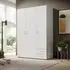 Buy Base Hinged Door Wardrobe – Compact & Versatile (120 cm), Colour: White, Item Width: 120 from Furnituretta