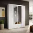 Buy Karl 160cm Hinged Door Wardrobe &ndash; 4‑Door Mirrored Wardrobe in 2 Colours, Colour: White, Item Width: 160 from Furnituretta