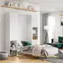 Buy CP-03 Vertical Wall Bed Concept 90cm with Storage Cabinet White Gloss, Size: 90 x 200cm, Colour: White Gloss, Item Width: 194 from Furnituretta