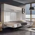 Buy CP-04 Horizontal Wall Bed Concept 140cm with Over Bed Unit White Matt, Size: 140 x 200cm, Colour: White Matt, Item Width: 215 from Furnituretta