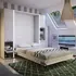Buy CP-02 Vertical Wall Bed Concept 120cm with Storage Cabinet White Gloss, Size: 120 x 200cm, Colour: White Gloss, Item Width: 223 from Furnituretta