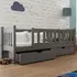 Buy Wooden Single Bed Gucio with Storage Graphite, Colour: Graphite, Mattresses: Foam/Bonnell Mattresses from Furnituretta