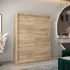 Buy Tokyo Sliding Door Wardrobe Oak Sonoma 150cm, Colour: Oak Sonoma, Item Width: 150 from Furnituretta