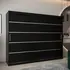 Buy Verona 01 Sliding Door Wardrobe Black 250cm, Colour: Black, Item Width: 250 from Furnituretta