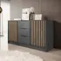 Buy Nelly Sideboard Cabinet Graphite 155cm, Colour: Graphite, Item Width: 155 from Furnituretta