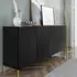 Buy Surf Large Sideboard Cabinet Black 200cm, Colour: Black, Item Width: 200 from Furnituretta