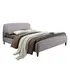 Buy Geneva Fabric Bed Frame &ndash; Modern Upholstered Bed with Slatted Base, Colour: Light Grey, Bed Size: Double (4ft6), Item Width: 148 from Furnituretta