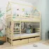 Buy Wooden Bunk Bed Alex with Storage Pine, Colour: Pine, Mattress Option: Without Mattresses from Furnituretta