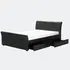 Buy Viva 4 Drawer PVC King Size Bed Black, Size: King Size, Colour: Black from Furnituretta