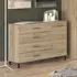 Buy Royston 1 Door 4 Drawer Sideboard Storage Unit Oak, Colour: Oak from Furnituretta