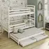 Buy Maximize Your Child's Room: Alan Bunk Bed with Trundle & Storage White Matt, Colour: White Matt, Mattresses: Without Mattresses from Furnituretta
