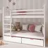Buy Space-Saving Sleep & Storage: Gabi Bunk Bed White Matt with Drawers, Colour: White Matt, Mattresses: Without Mattresses from Furnituretta