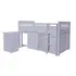 Buy Porto Midi Sleeper Bed &ndash; Single 3ft with Desk, Chest, Bookcase & Cupboard, Colour: Grey from Furnituretta