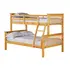 Buy Porto Triple Bunk Bed: Pine Construction & Safety Rails, Colour: Pine from Furnituretta