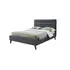 Buy Mayfair Fabric Bed Frame &ndash; Modern Upholstered Bed with Strong Structure, Colour: Dark Grey, Bed Size: Double (4ft6), Item Width: 152 from Furnituretta
