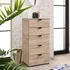 Buy Modern Chest for Small Spaces: Kinross 5 Drawer, Colour: Oak from Furnituretta