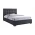 Buy Nevada Fabric Bed Frame &ndash; Tall Headboard Bed with Sprung Slatted Base, Colour: Grey, Bed Size: Double (4ft6), Item Width: 160 from Furnituretta