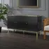 Buy Kelso Large 3 Door Elegant Sideboard – Black & Gold | Modern Living Room Storage, Colour: Black from Furnituretta
