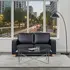 Buy Chesterfield 2 Seater Sofa PU Black | Classic Leather‑Effect Sofa, Colour: Black from Furnituretta