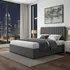 Buy Livingstone Storage Fabric King Size Bed Grey | Modern Ottoman Bed, Size: King Size, Colour: Grey from Furnituretta