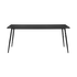 Buy Horizon 180cm Rectangular Dining Table with Woodgrain Top & Metal Legs, Colour: Black from Furnituretta