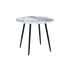 Buy Horizon Round Dining Table with Marble‑Effect Top & Metal Legs, Colour: Pandora from Furnituretta