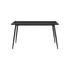 Buy Horizon Medium Rectangular Dining Table with Woodgrain Top & Metal Legs, Colour: Black from Furnituretta